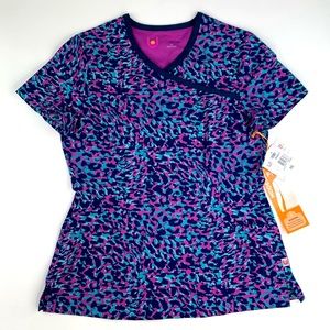New Urbane Ultimate Modern Fit Scrub Top S Blue
